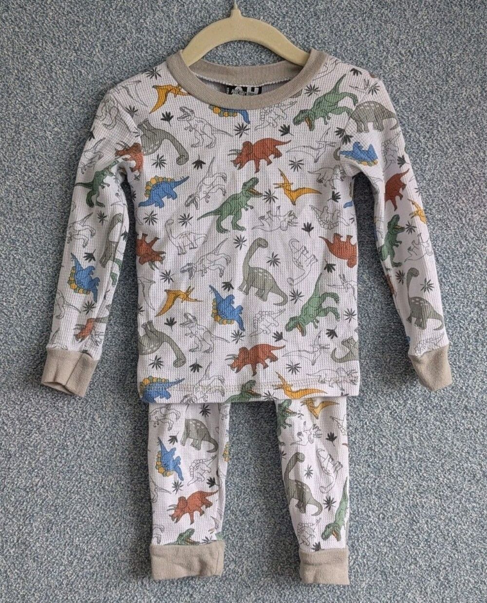Arctic Hero Boys Size 3T Dinosaurs Two Piece Long Sleeve Thermal Pajama Set